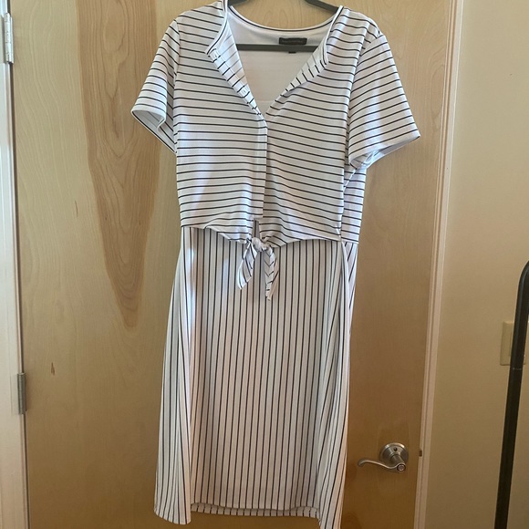 Banana Republic Striped Midi Pencil Dress - Picture 5 of 5